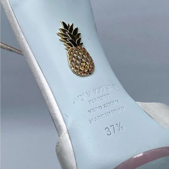 Aquazzura So Divine 85MM Satin Sandals size 37.5 - Picture 13 of 13